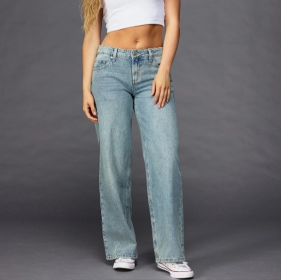 RSQ low rise wide Baggy Women's jeans Size 28 - Picture 3 of 15